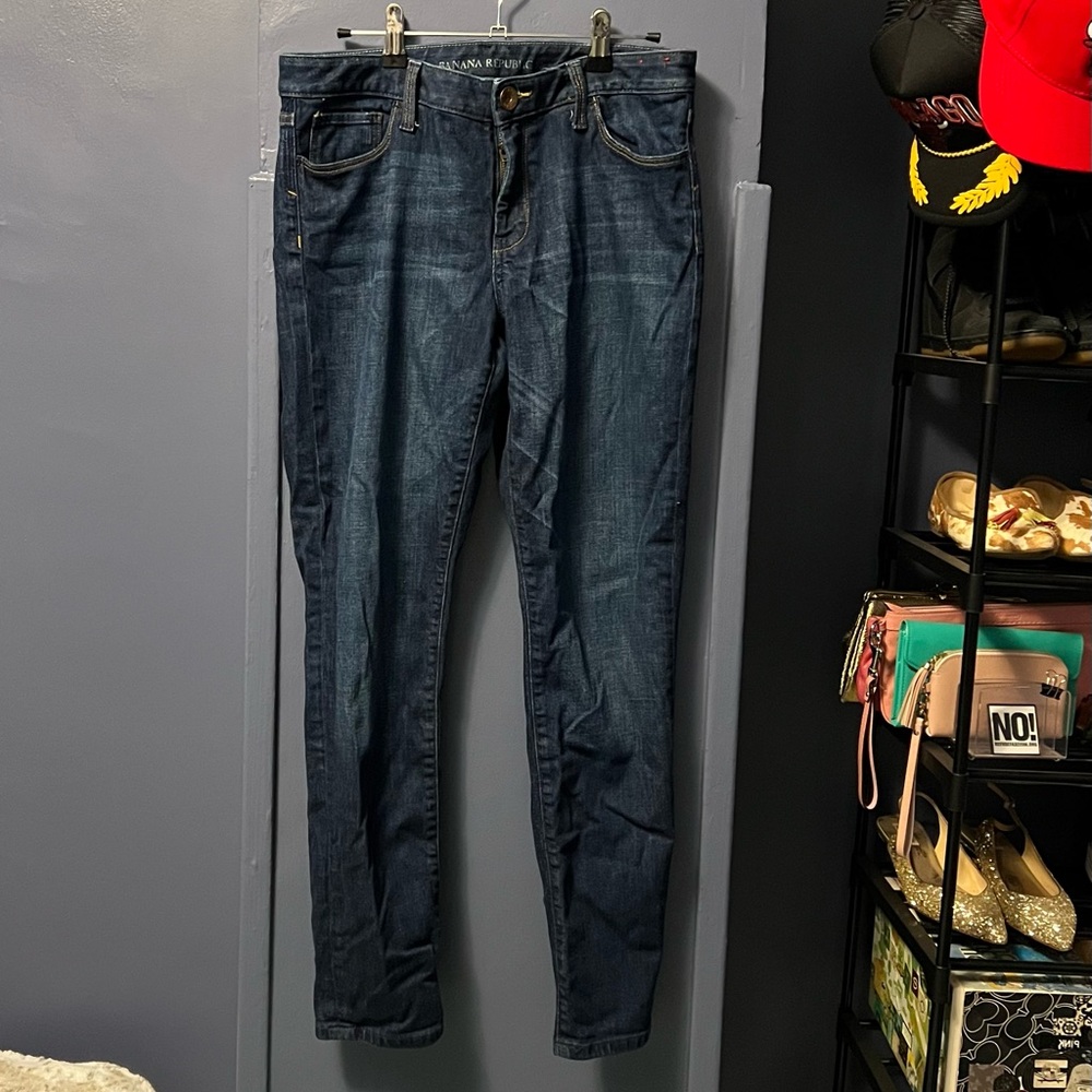 Banana Republic dark wash  Blue Women's skinny Jeans